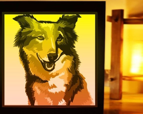 confine collie lightbox by gesù lopez nord domestico arredamento ombra scatola lampo 3d print model - Mito3D