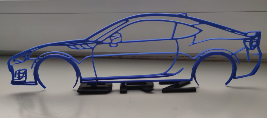 subaru brz silhouette by stijnzwan arte 2d decorazione macchina 3d print model - Mito3D