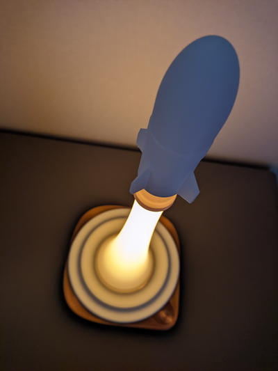 rocket lamp by hi wheat household decor light nightlight diy furniture 3d print model - Mito3D