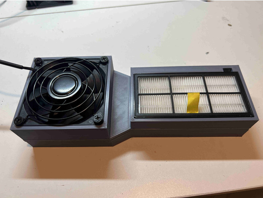attivo carbone carbonio hepa aria filtrazione sistema by italianb33f 3d stampante accessori più pulito filtro fan 3d print model - Mito3D