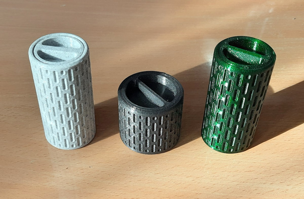 schraube container deckel größen by drjones werkzeuge veranstalter box zylinder 3d print model - Mito3D