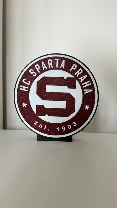 hc esparta praha conduziu caixa luz by michal 3dtisk arte sinais logotipos praga hóquei liga extra 3d print model - Mito3D