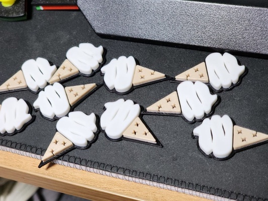 sorvete croc charme jibbitz by gyulee moda calçados crocjibbitz 3d print model - Mito3D