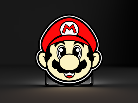 mario lichtbox led lampe 4 farben ams kompatibel by 3dacores spielzeuge spiele zeichen super nintendo leuchtkasten 3d print model - Mito3D