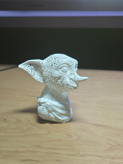 dobby voronoi - harry potter remixed by mrcolor miniatures creatures bust house elf dark malfoy character supporting nosupport print 3d print model - Mito3D