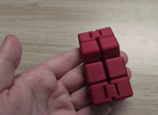 agitarse cubo juguete estrés aliviar plegable remezclado by señorcolor juguetes juegos hilandero anti cubitos 3d print model - Mito3D