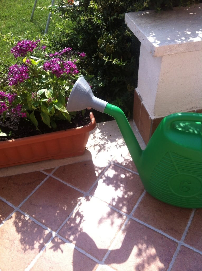 watering can nozzle by scrat80 household garden water bottle funnel original innaffiatoio giardino 3D print model - Mito3D