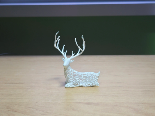 voronoi tendido ciervo apoyo remezclado by señorcolor miniaturas animales necesario decoración hogar casa cornamenta prueba impresión tortura 3d print model - Mito3D