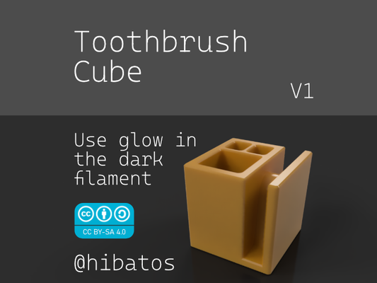 toothbrush cube braces holder by hibatos household house models bathroom paste brush hygene brace retainer retainers decor 3d print model - Mito3D
