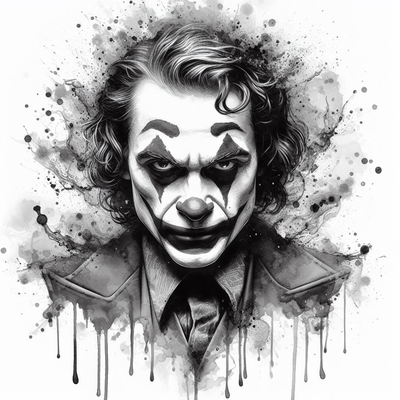 joker portrait hueforge by brunog generative 3d model & lithophane face batman filament painting paint 2d art wall poster dc 3d print model - Mito3D