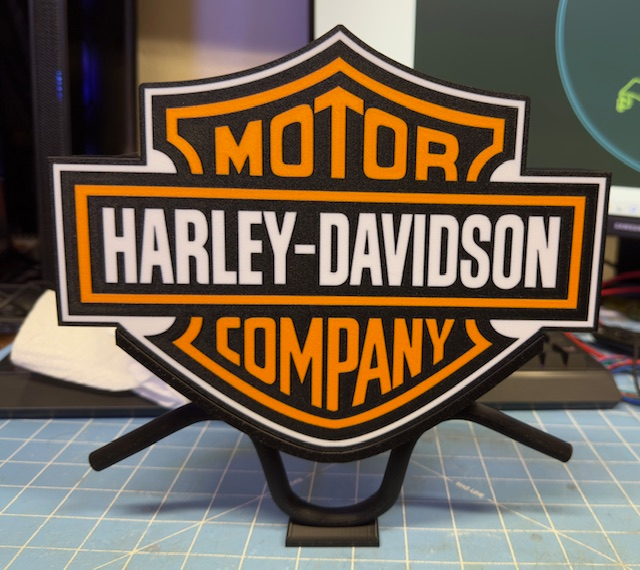 harley davidson by spacecity3d arte sinais logotipos luz caixa 3D print model - Mito3D