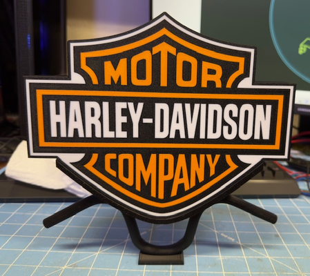 harley davidson by spacecity3d kunst zeichen logos licht box 3d print model - Mito3D