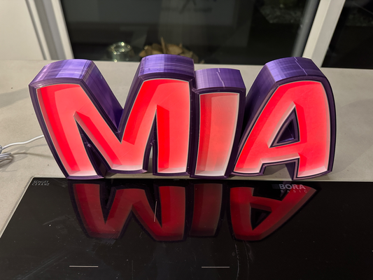 mia led lamp by t-d3sign household decor cool strip light design home decoration child kid boy girl 3d print model - Mito3D