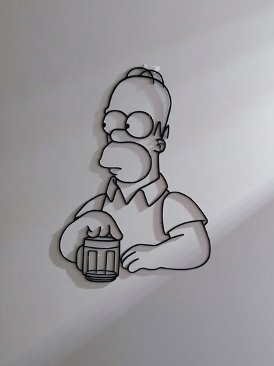 homer simpson cerveja by tiosam arte 2d simpzyn simpsons simpsonswallart homersimpson parede 2024 3d 3d print model - Mito3D