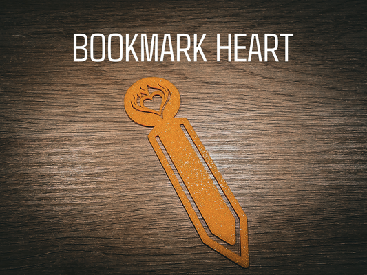 bookmark - heart flames by concluzion household office love book reading accessory accessories valentine valentiensday 3d print model - Mito3D