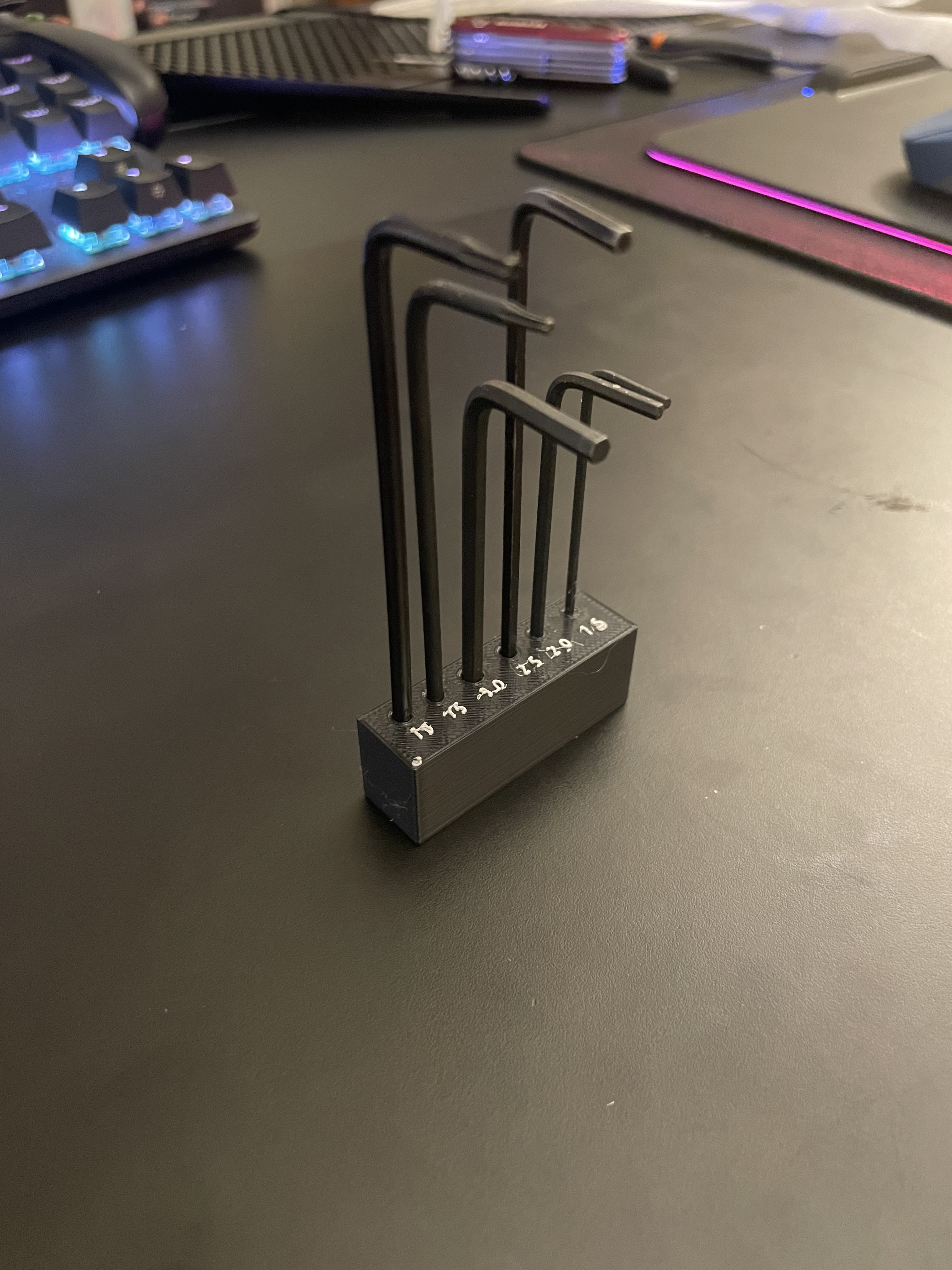 allen chave suporte 1 5mm 3 0mm torx slots by minkas 3d impressora acessórios allenkeyholder 3D print model - Mito3D