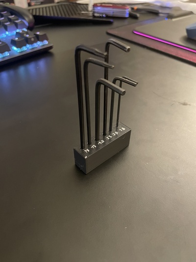 allen chave suporte 1 5mm 3 0mm torx slots by minkas 3d impressora acessórios allenkeyholder 3d print model - Mito3D