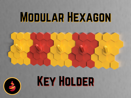 modular hexagon schlüssel halter unterstützung by jamestheprinter werkzeuge veranstalter 3d print model - Mito3D