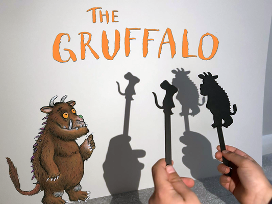 gruffalo sombra personagens by veado 3d brinquedos jogos julia donaldson história fantoche fantoches crianças brinquedo luz narrativa personagem lendo acessório 3d print model - Mito3D