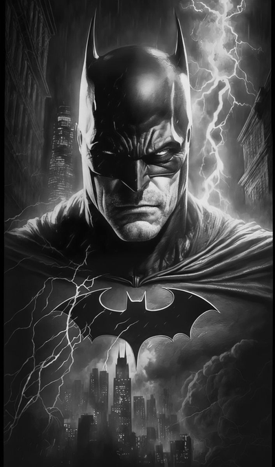 batman hueforge picture 2 color ams by jonathan1987 generative 3d model & lithophane paint 2d art beautiful superhero super hero dc brand comics comic 3d print model - Mito3D