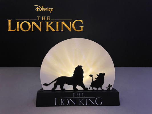 leão rei by veado 3d casa modelos luminária arte disney animais safári facilmente simba leões lanterna crianças 3d print model - Mito3D