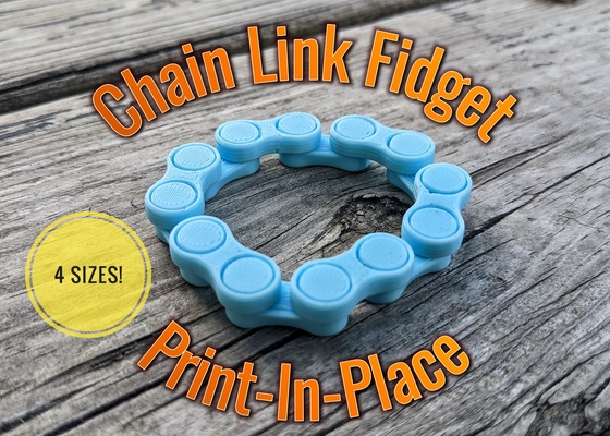 chain link fidget print-in-place by jamestheprinter toys & games toy print fast fidgettoy printinplace quickprint fidgetspinner quick fastprint contest fidgetspinners fidgeter links prusacontest chainlinks prusacontest2022 chainlink surpriseme somethinggood 3d print model - Mito3D