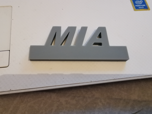 caractères mia by basti861 art panneaux logos 3d print model - Mito3D