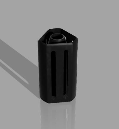 short triangular flash hider - style by akhto designs hobby & diy sport outdoors airsoft muzzle brake silencer suppressor ar15 ak47 ar ak ak74 tactical 3d print model - Mito3D