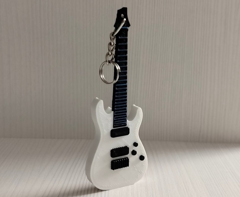 electric guitar key fob by green parrot fashion models keychain keyfob thingiverse electricguitar accessory 3d print model - Mito3D