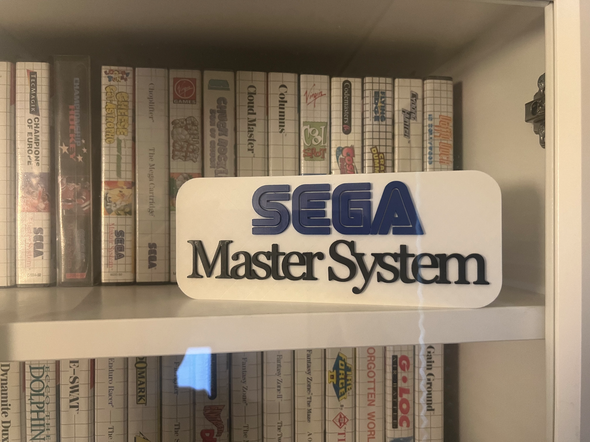 sega maître système signe by michaelwg art panneaux logos segamasterystem retrogaming afficher 3D print model - Mito3D