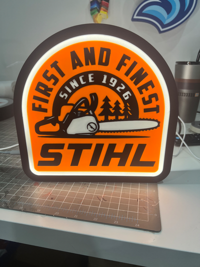 stihl by sthompson984 arte señales logos motosierra caja ligera 3d print model - Mito3D