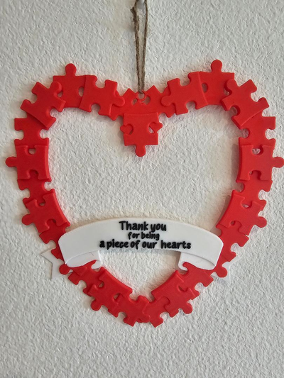 remercier puzzle couronne by 3dprintinglabs13 ménage décor pièces autisme prof sida 3d print model - Mito3D