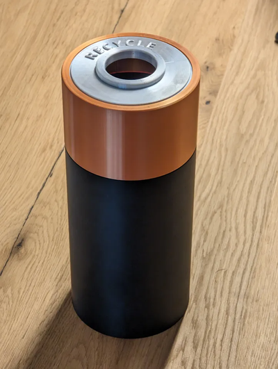 batterie geformt recycling box by tokolozi werkzeuge veranstalter spaß 3d print model - Mito3D