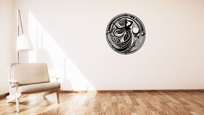 dea vesna of arte nouveau art nouveau parete decorazione by kutnohormac 2d 2dart 2dwallart 3dart 3dwallart artnouveau camera letto arredamento casa home decor soggiorno minimalista muraria murale wall mount donna donne 3d print model - Mito3D