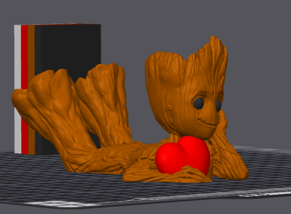 groot cœur und élèves remixé by rabauke1986 ménage décor merveille valentin saint l'amour ams galaxie tuteurs of gardiens galaxie pose mensonge dc 3D print model - Mito3D