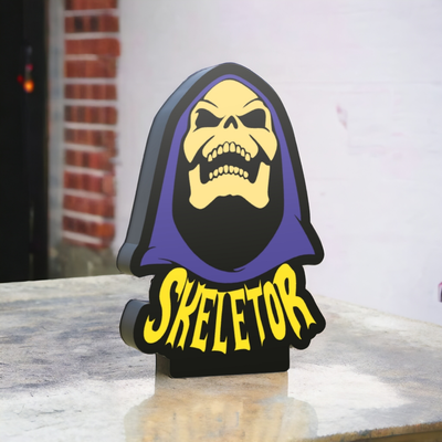 skeletor mestres of universo luz caixa by sopa 3d casa decoração conduziu luminária mestre super herói garagem homem cavernas 3d print model - Mito3D