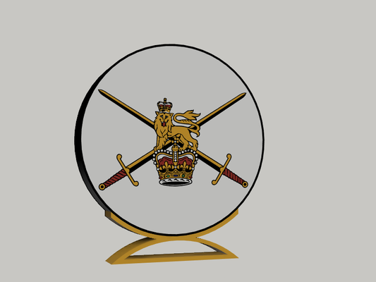 british army by spacecity3d art signs & logos light box 3d print model - Mito3D