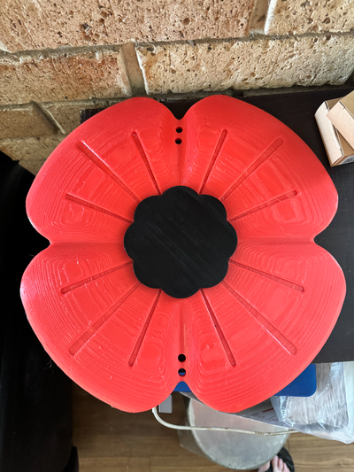 anzac mohn hängend or by abonnieren kunst skulpturen blumen krieg unterstützung militär 3d print model - Mito3D