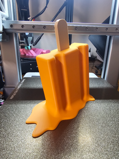 derretendo picolé exibição arte by resina esnobe casa decoração gelo creme cone derretido sorvete doce namorados escrivaninha brinquedo inquietação 3d 3d print model - Mito3D