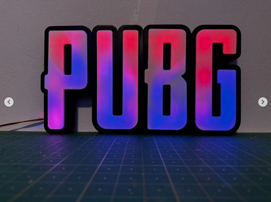 pubg playerunknown's campo batalla led ligero juego azar by disa3dprint juguetes juegos lámpara pared arte deko 3d print model - Mito3D