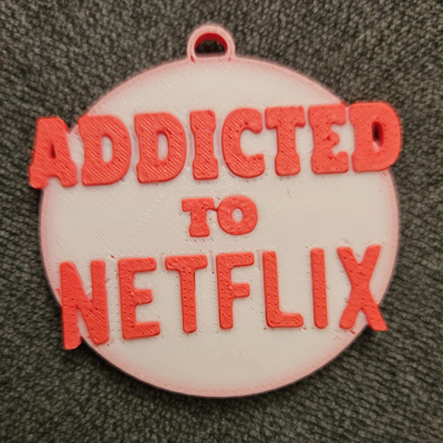 netflix llavero by día arte moneda insignias llave regalo colgante pendiente 3d print model - Mito3D