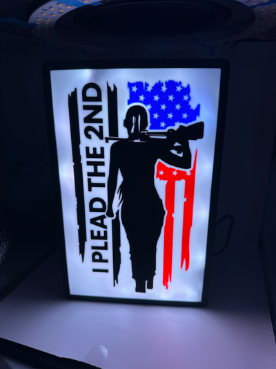 flehen 2nd leuchtkasten by freiheit 3d druckt kunst zeichen logos 2a änderung patriotisch amerikanisch freedom3dprints geist rot weiß blau 3d print model - Mito3D