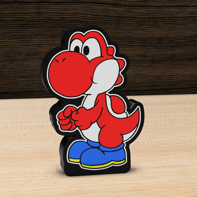 vermelho yoshi caixa luz conduziu luminária by magia estúdio 3d arte modelos led mesma camada multicolorido pokémon redyoshi impressão fácil ams cores cor 3d print model - Mito3D