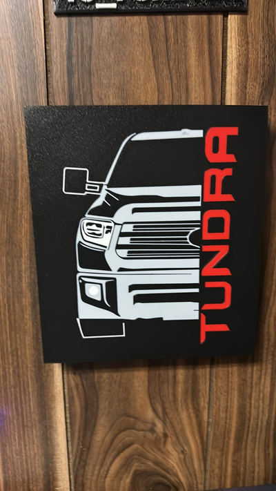 toyota tundra tow mirrors lightbox wall art 3 versions by tropicgtiturbo 2d toyotatundra toyotatrucks 3d print model - Mito3D