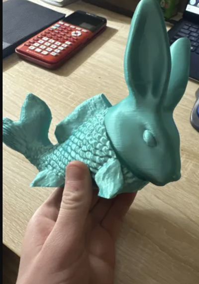 yalan tavşan + balık by 3d sihirbaz sanat heykeller hybird güzel güzel kolay yazdır akım yazıcılar orijinal korkutucu tuhaf ilginç tencere 3d print model - Mito3D