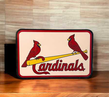 st louis cardinaux led lampe by codyinbody3 art modèles st base ball lanceur receveur champ extérieur jeu balle sport sports espn mlb chauve souris gant multicolore ams bambu imprimante attachement multi lumière boite 3d print model - Mito3D