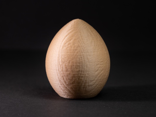 wooden egg by wallydoggy household decor decoration home wood easter easteregg texture thingiverse homedecor stain grain woodgrain eastereggs stainable woodtexture woodenegg 3d print model - Mito3D