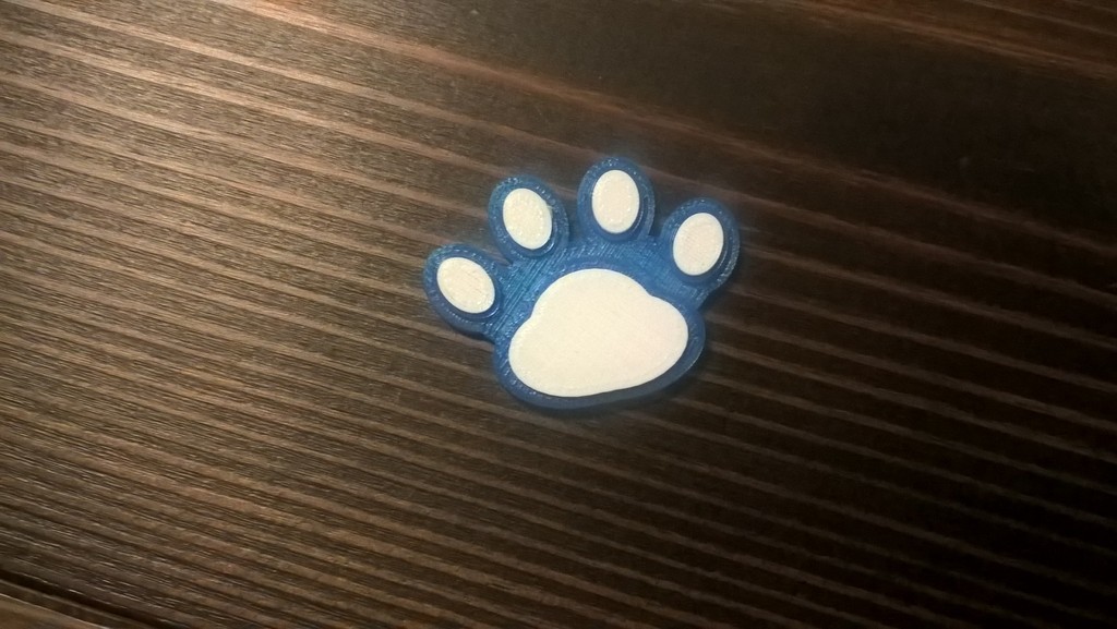 paw print by wallydoggy miniatures animals decoration dog multicolor white decor diy bulldog fridge blue printinplace craft locker thingiverse fridgemagnet stamp dogs stamps pawprint bulldogs lockermagnet pawprintmagnet 3D print model - Mito3D