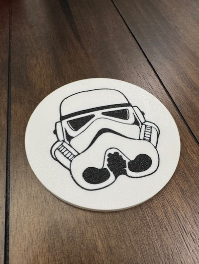 stormtrooper coaster by rcrunger household house models stormtrooperhelmet 3d print model - Mito3D