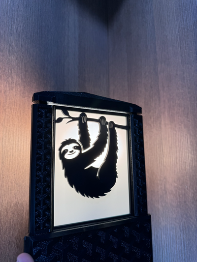 sloth panels mystic lamp remixed by taylorn household decor panel 3d print model - Mito3D